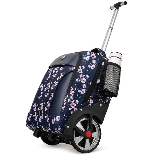 Large Capacity Travel Backpack With Wheels Waterproof Laptop Bag