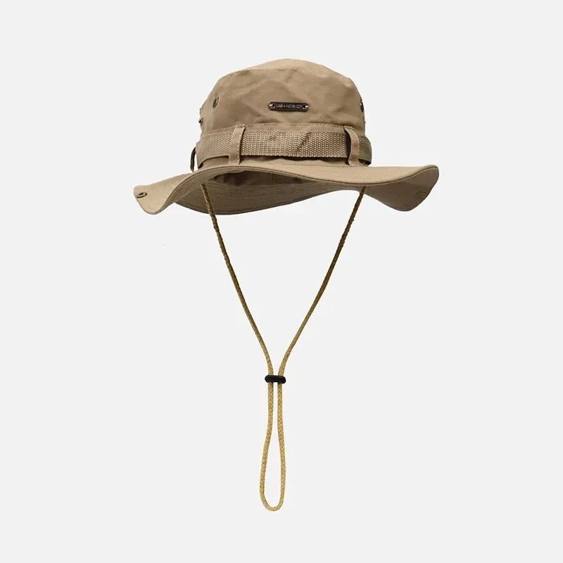 Men Summer Bucket Hat Panama Sunshade for Outdoor Activities