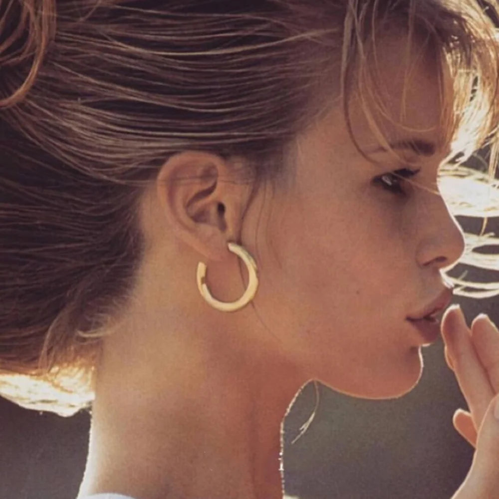 Stainless Steel Hoop Earrings For Women Fashion Trend