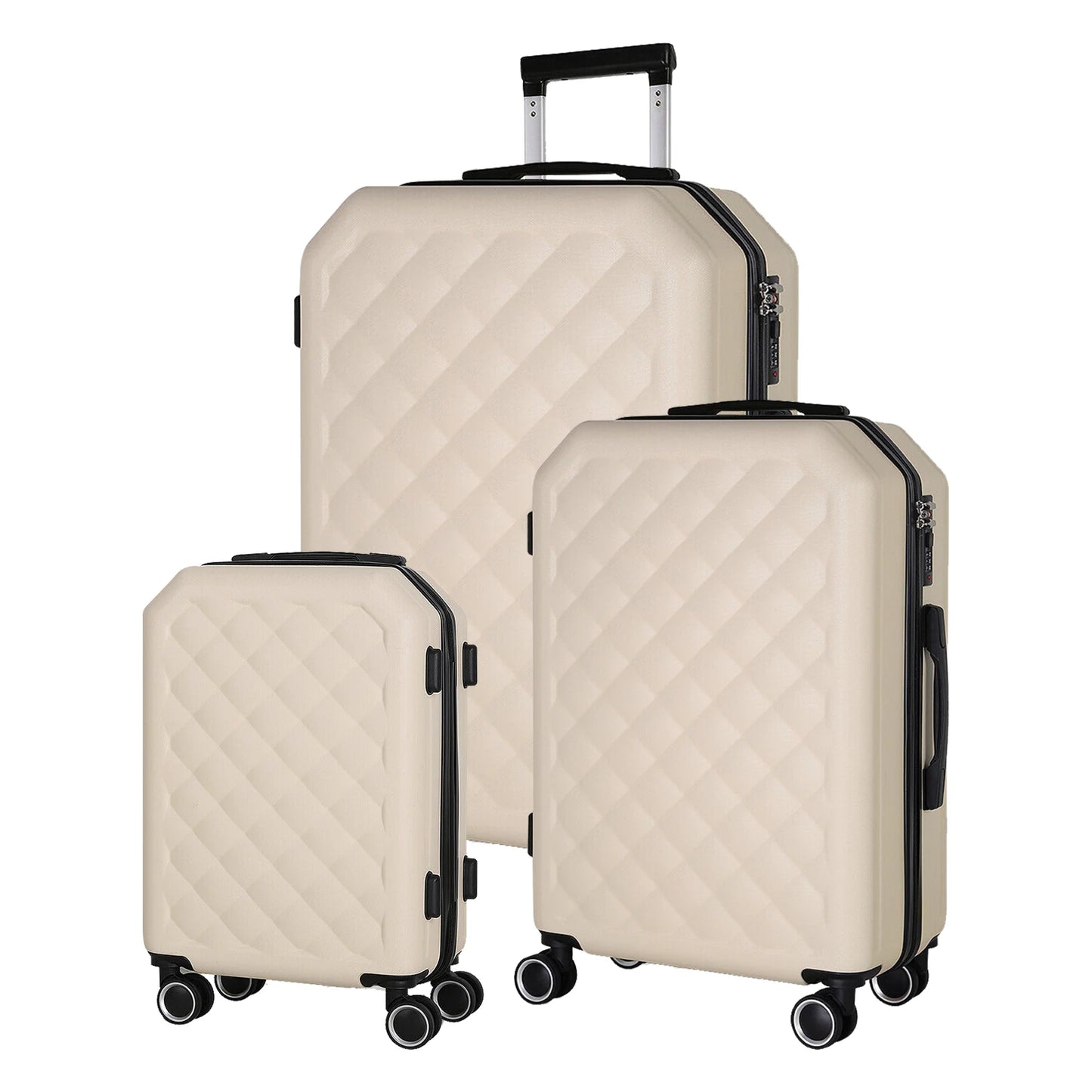 Soft side Spinner Luggage Set Travel Suitcases