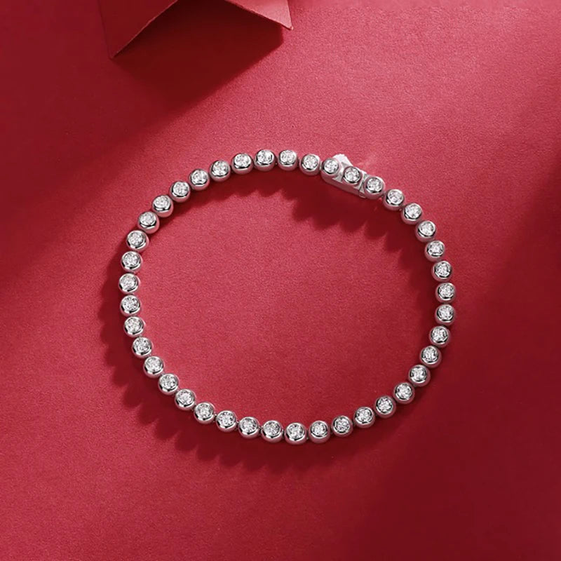 Moissanite Tennis Bracelet 925 Sterling Silver