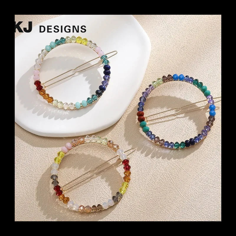 Hairpin Beaded Winding Frog Clip Fashionable Temperament