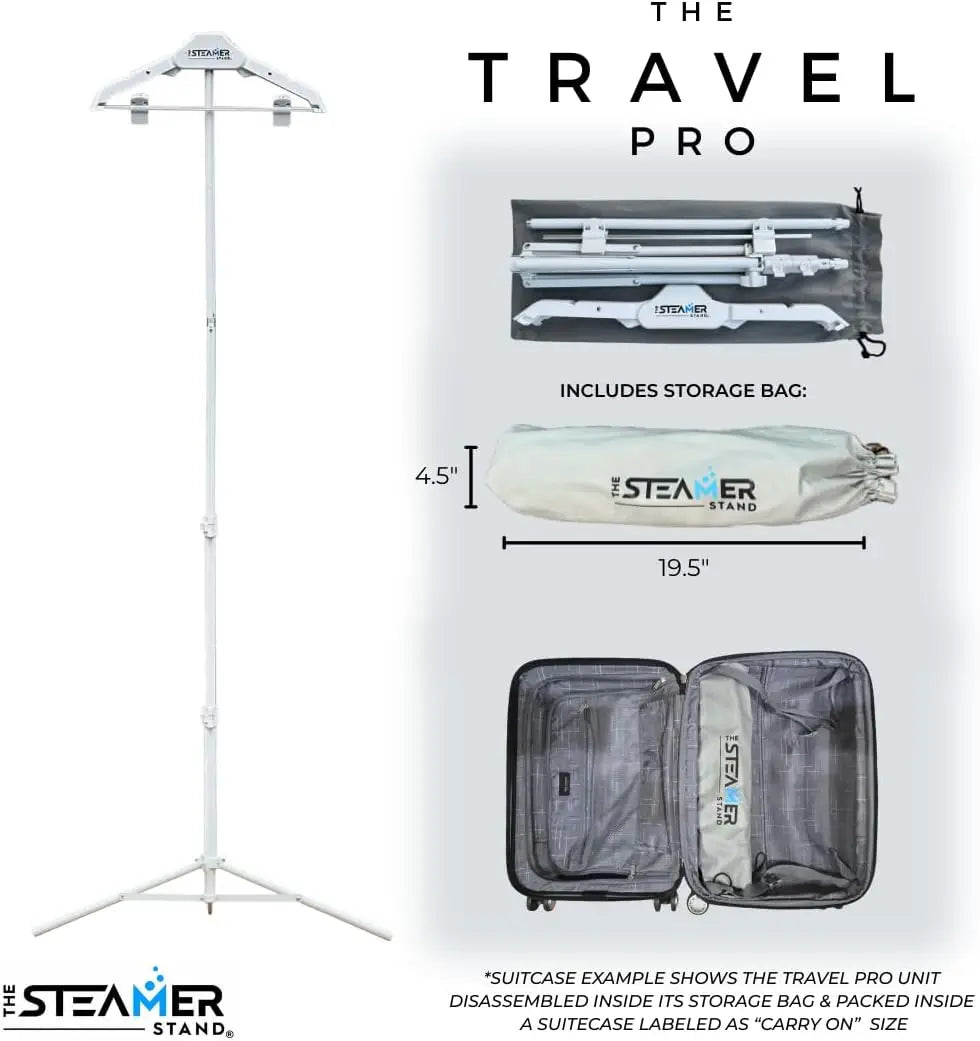 Adjustable Garment Steamer Rack With Hanger Foldable Portable