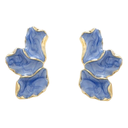 Irregular Petal Earrings Geometric Flower Statement Jewelry For Women