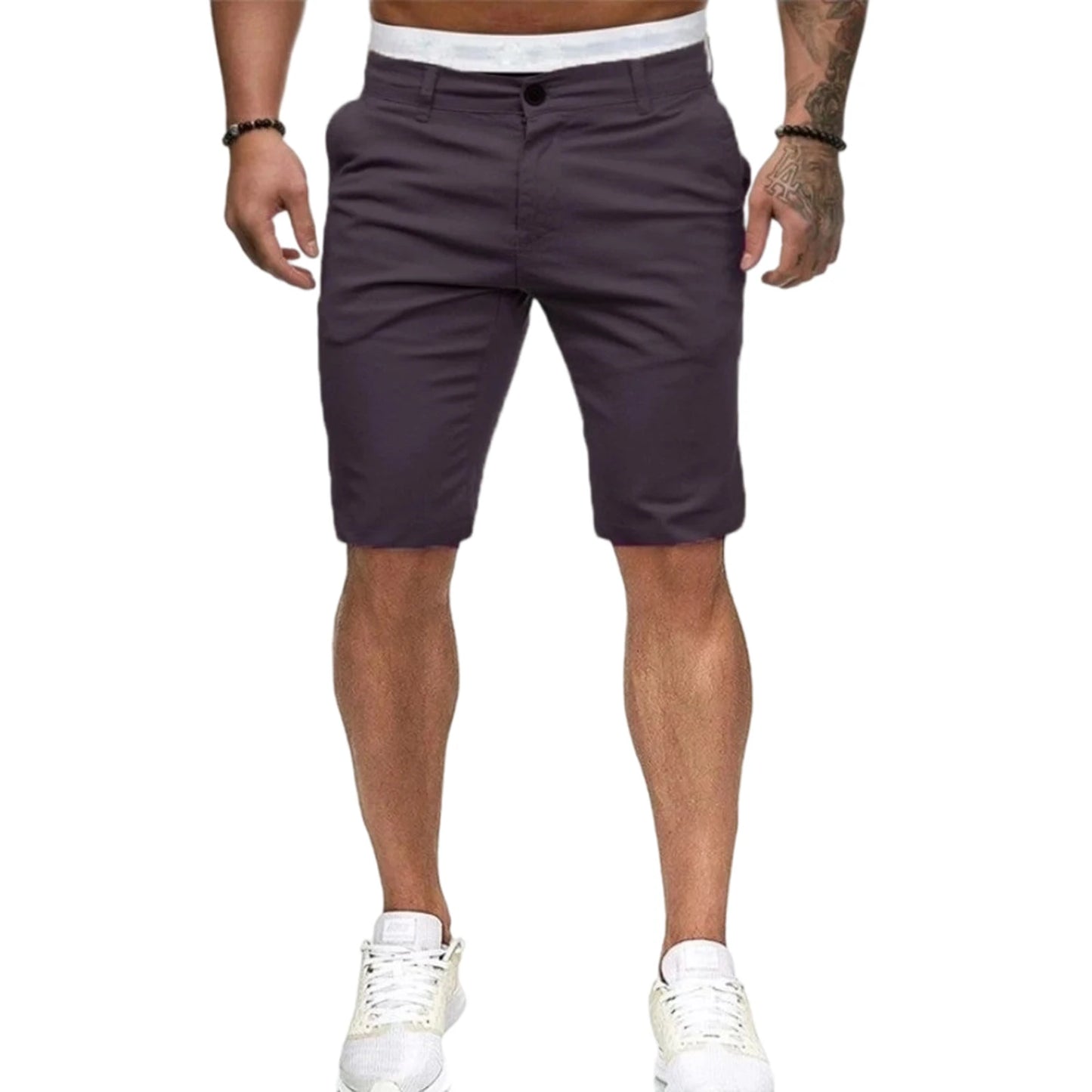Mens Casual Solid Color Low Waist Shorts With Pockets Summer