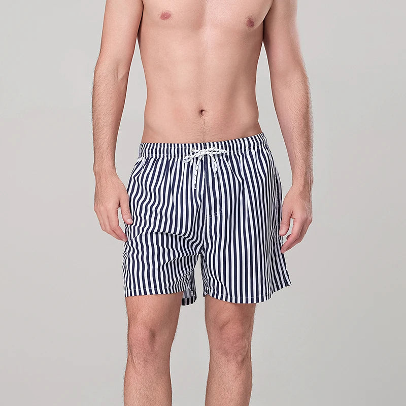 Mens Lightweight Quick Dry Swim Trunks With Mesh Lining Drawstring