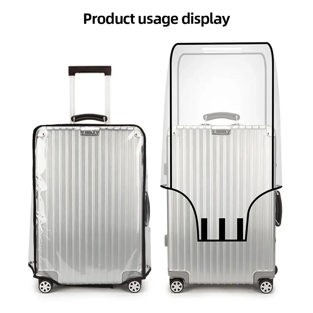 Transparent Thickened PVC Luggage Cover Waterproof Protector For Suitcases