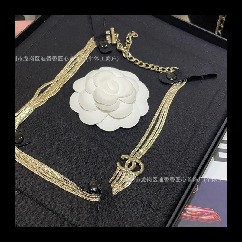 Letter Necklace Zircon Pendant Chain For Women