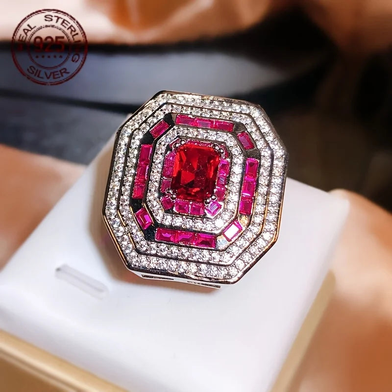 Zircon Silver Ring for Women Wedding and Fine Jewelry