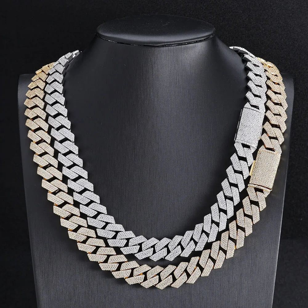 Cuban Chain Iced Out Necklace And Bracelet