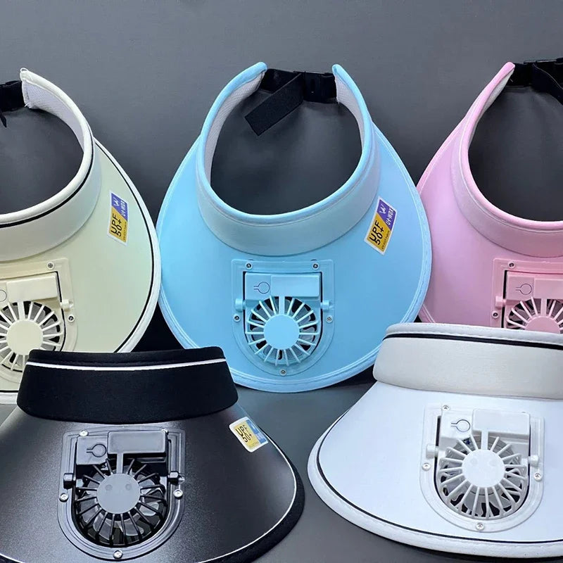 Cooling USB Charging Hat Fan For Sports Sun Visor Breathable