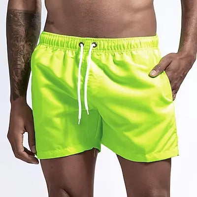 Men's Quick Dry Swim Shorts With Pockets And Drawstring