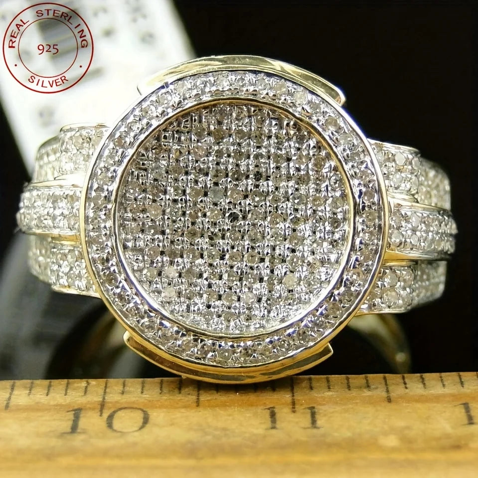 Round Pinky Ring 925 Sterling Plated