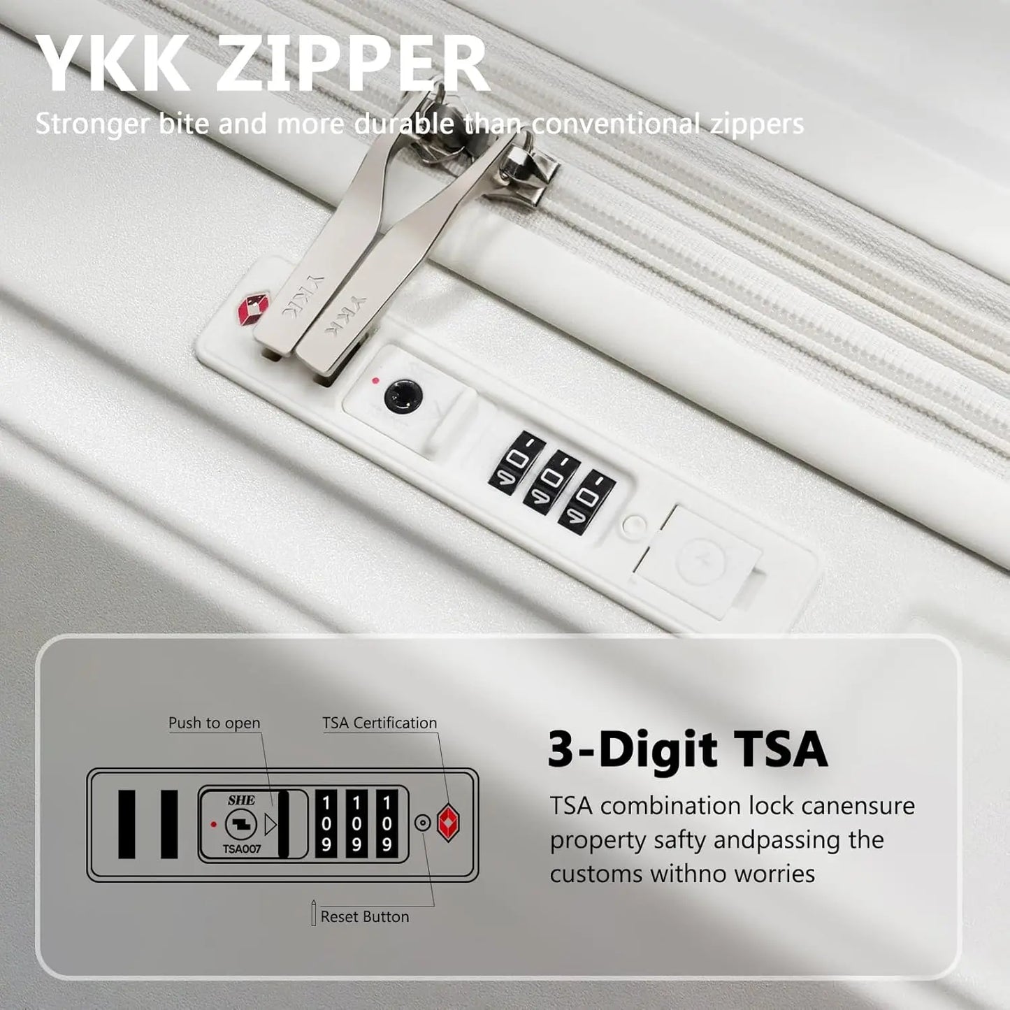 Expandable Luggage With TSA Lock Spinner Wheels