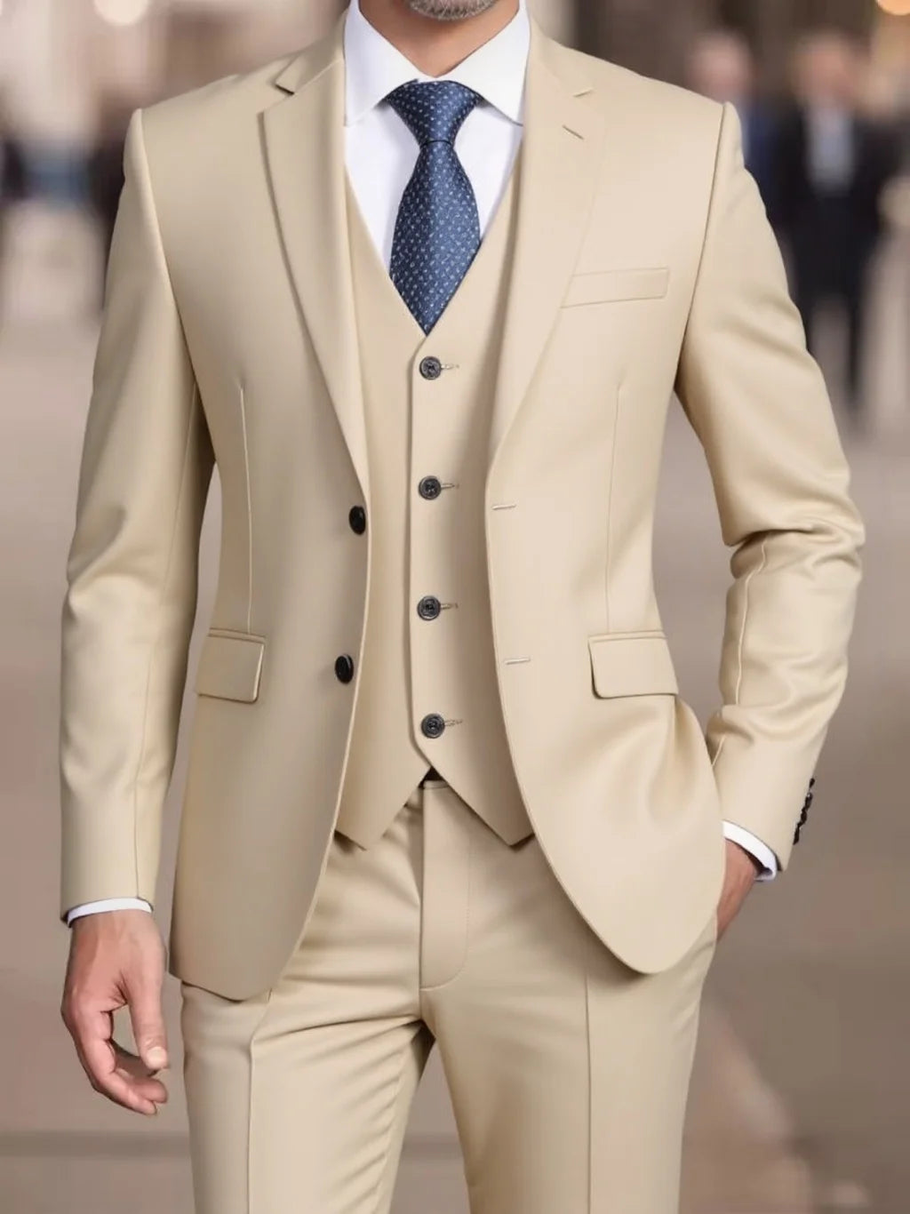 Men's Four Seasons Slim Fit Suit Two Piece Set
