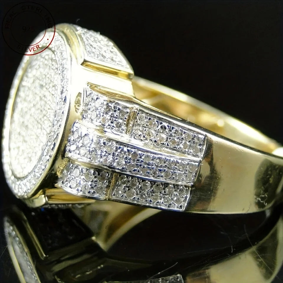 Round Pinky Ring 925 Sterling Plated