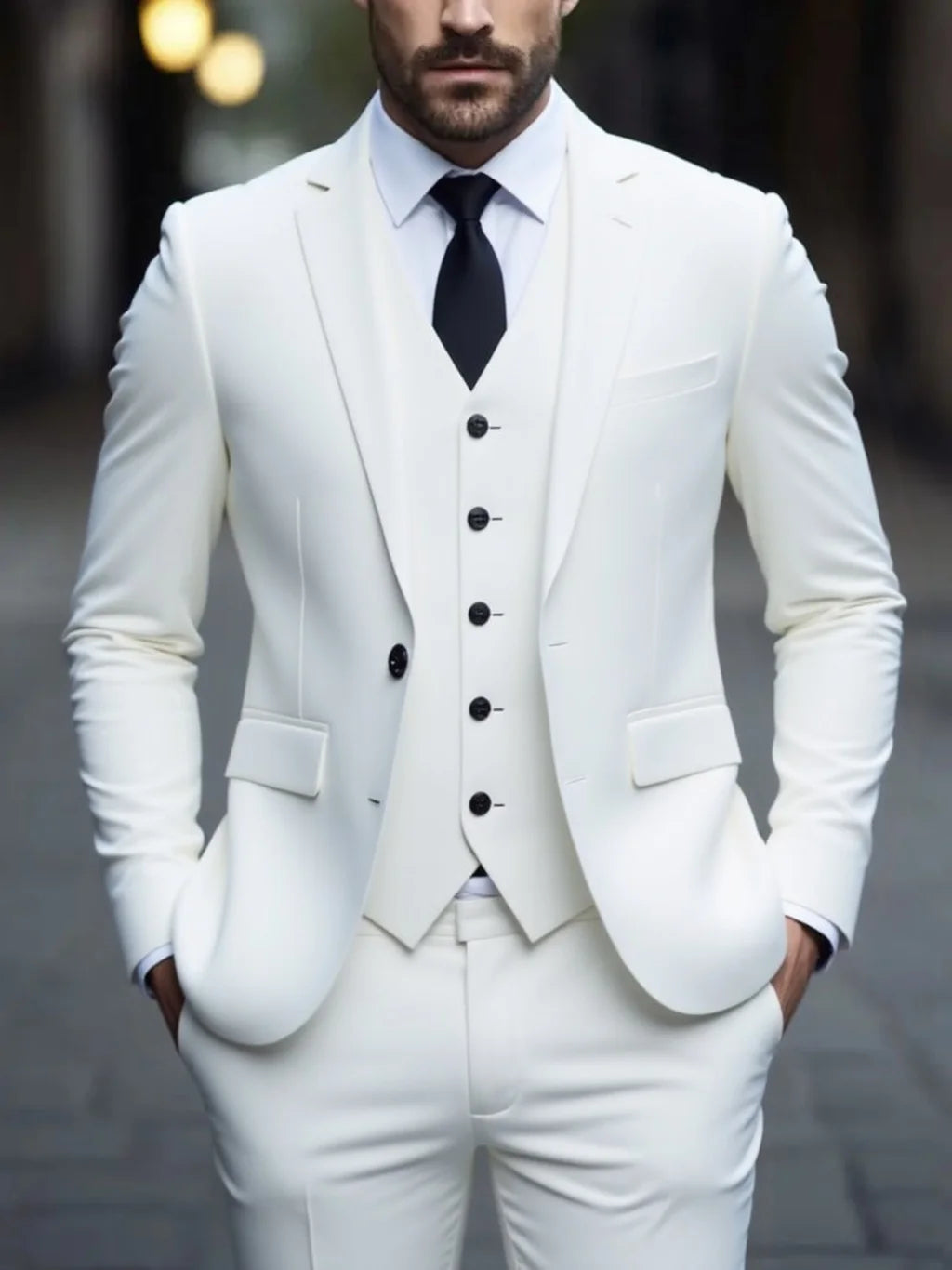 Three-Piece Mens Suit Anti-Wrinkle No-Iron Four-Seasons Business Formal