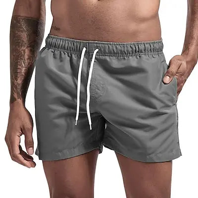 Men's Quick Dry Swim Shorts With Pockets And Drawstring