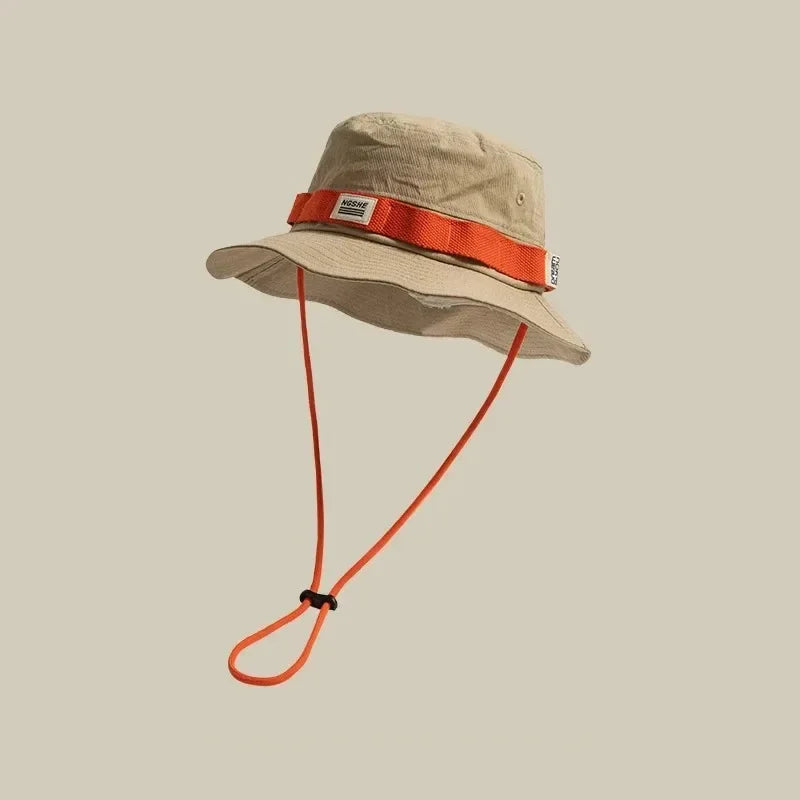 Men Summer Bucket Hat Panama Sunshade for Outdoor Activities