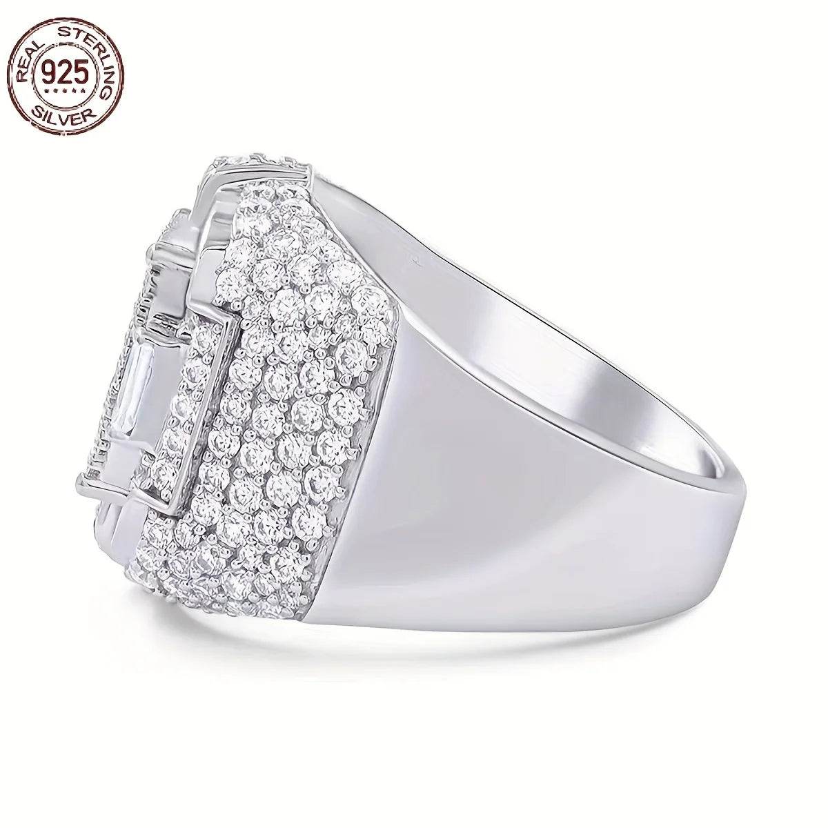 18K Gold Plated 925 Sterling Silver Ring For Men