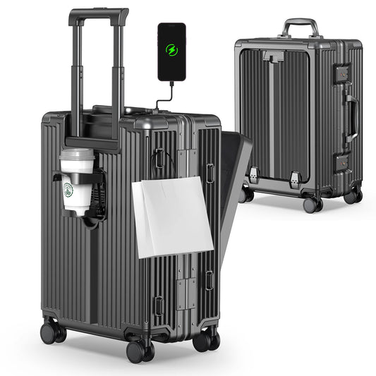 Airline Approved Carry-On Luggage Aluminum Framed With Laptop Compartment