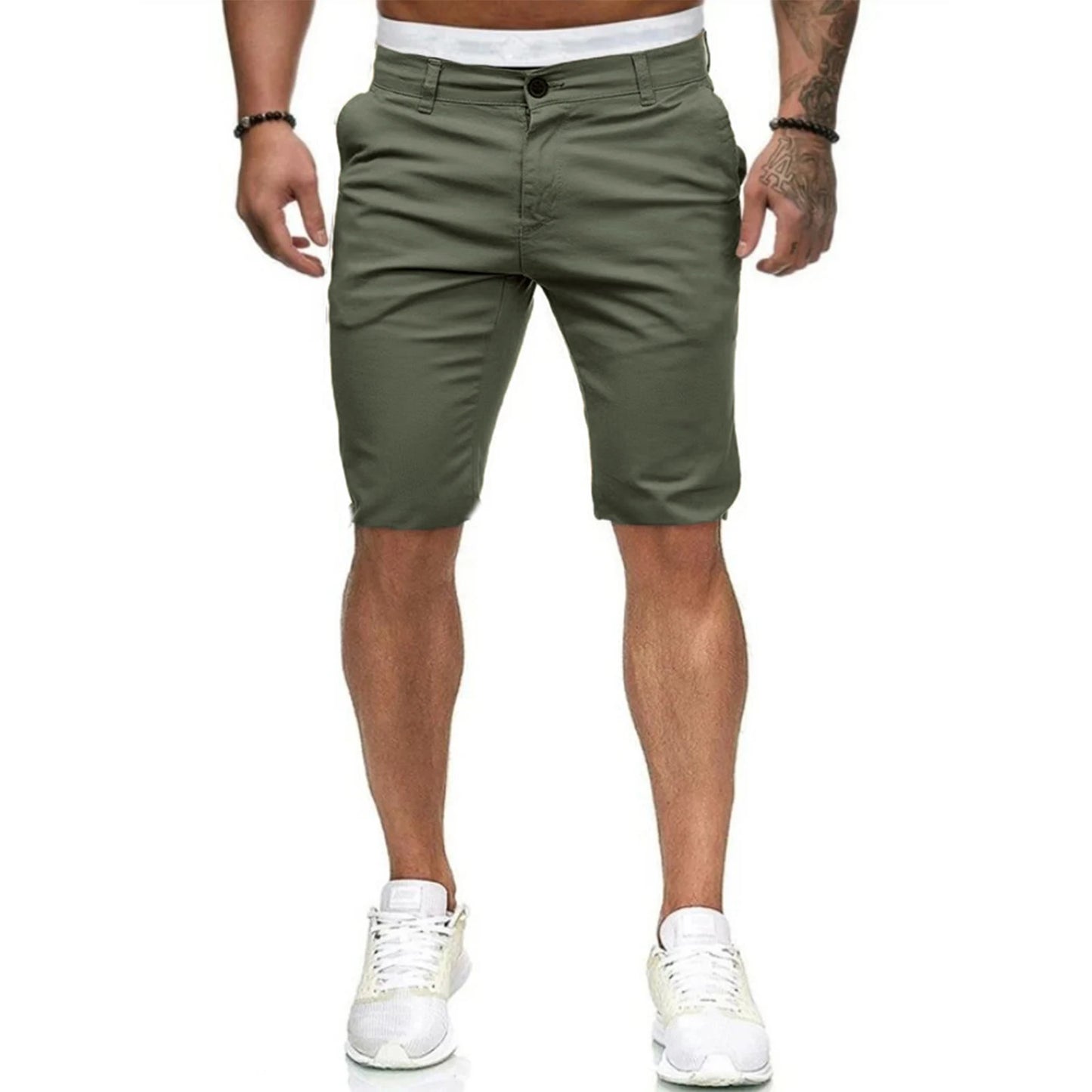 Mens Casual Solid Color Low Waist Shorts With Pockets Summer