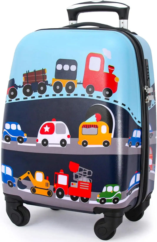 Caster Kids Rolling Luggage Four Wheel Hardside Spinner With Lock