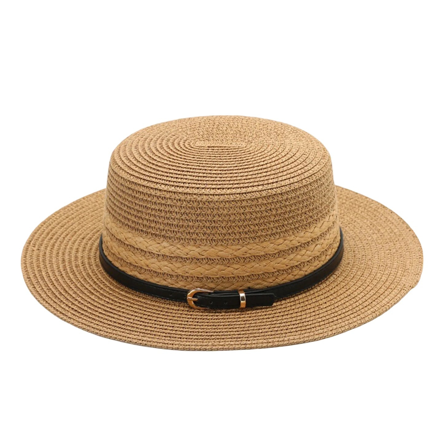 Women's Wide Brim Straw Sun Hat With Breathable Design