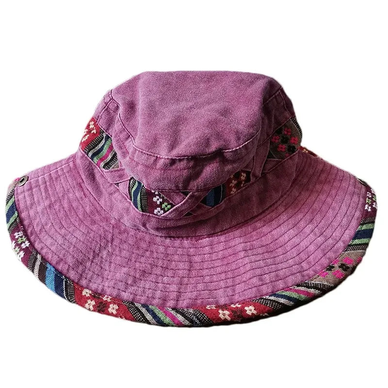 Men Summer Bucket Hat Panama Sunshade for Outdoor Activities