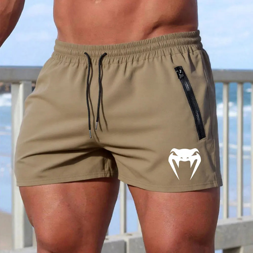Mens Snake Print Swim Shorts Beach Trunks Summer Swimwear