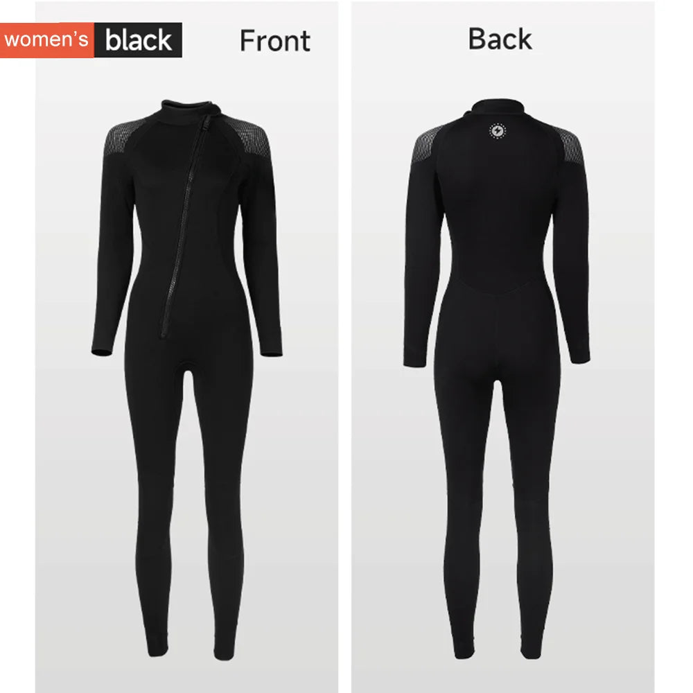 Neoprene Wetsuit For Men Women Front Zip