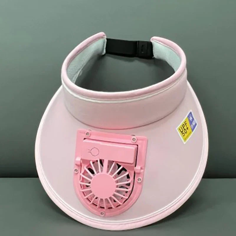 Cooling USB Charging Hat Fan For Sports Sun Visor Breathable