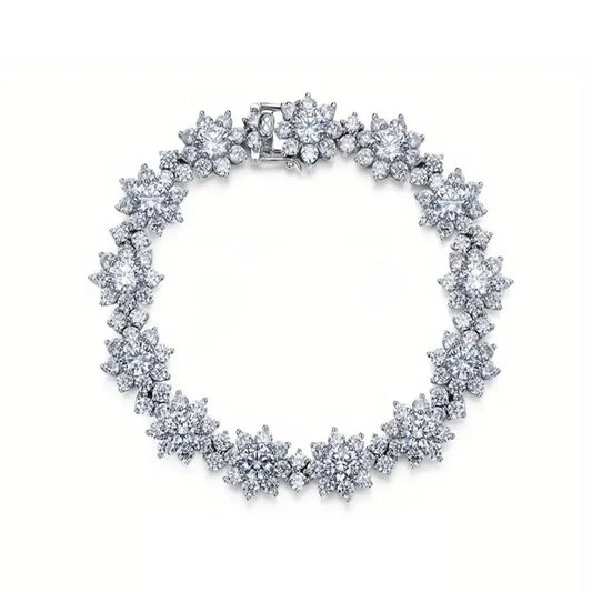 Moissanite Bracelet 925 Sterling Silver Engagement Wedding Gift