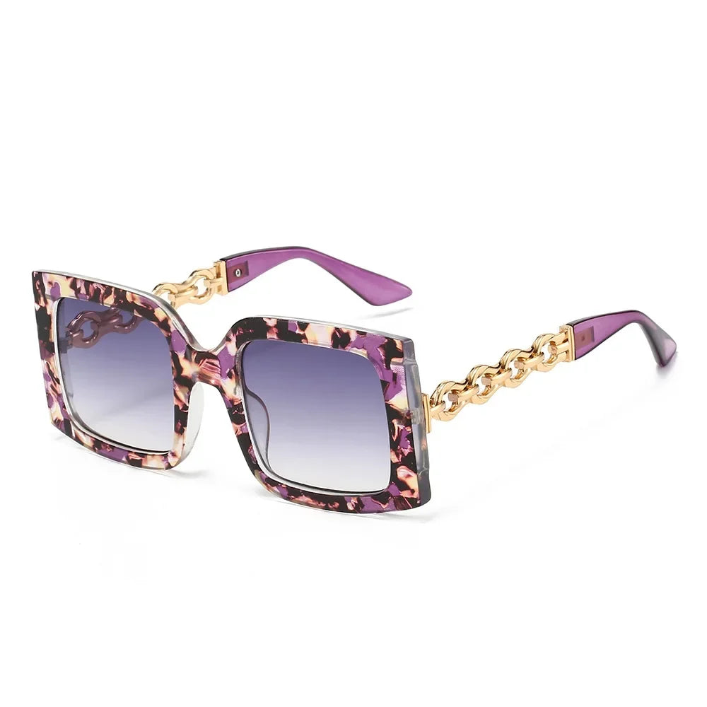 Square Sunglasses Women Gradient UV400
