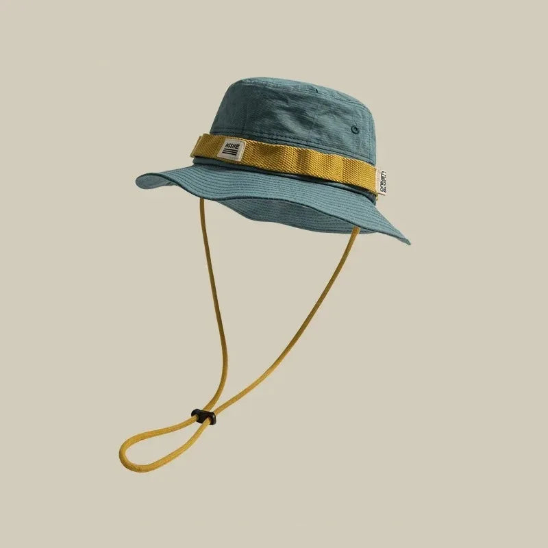 Men Summer Bucket Hat Panama Sunshade for Outdoor Activities
