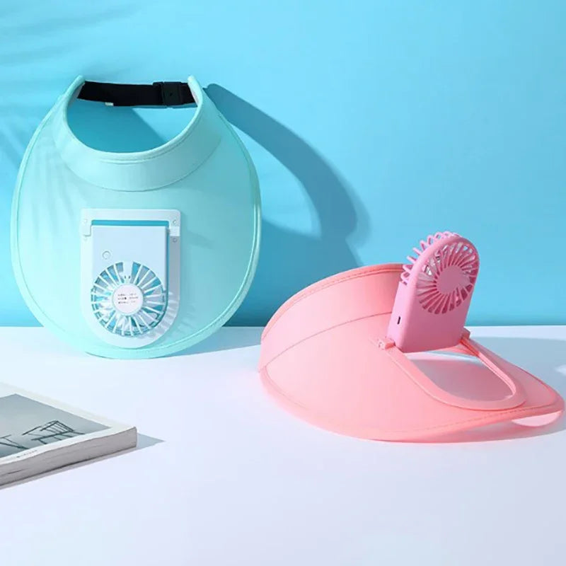 Cooling USB Charging Hat Fan For Sports Sun Visor Breathable