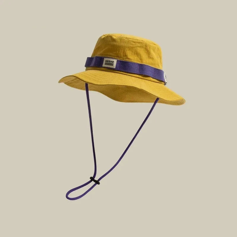 Men Summer Bucket Hat Panama Sunshade for Outdoor Activities