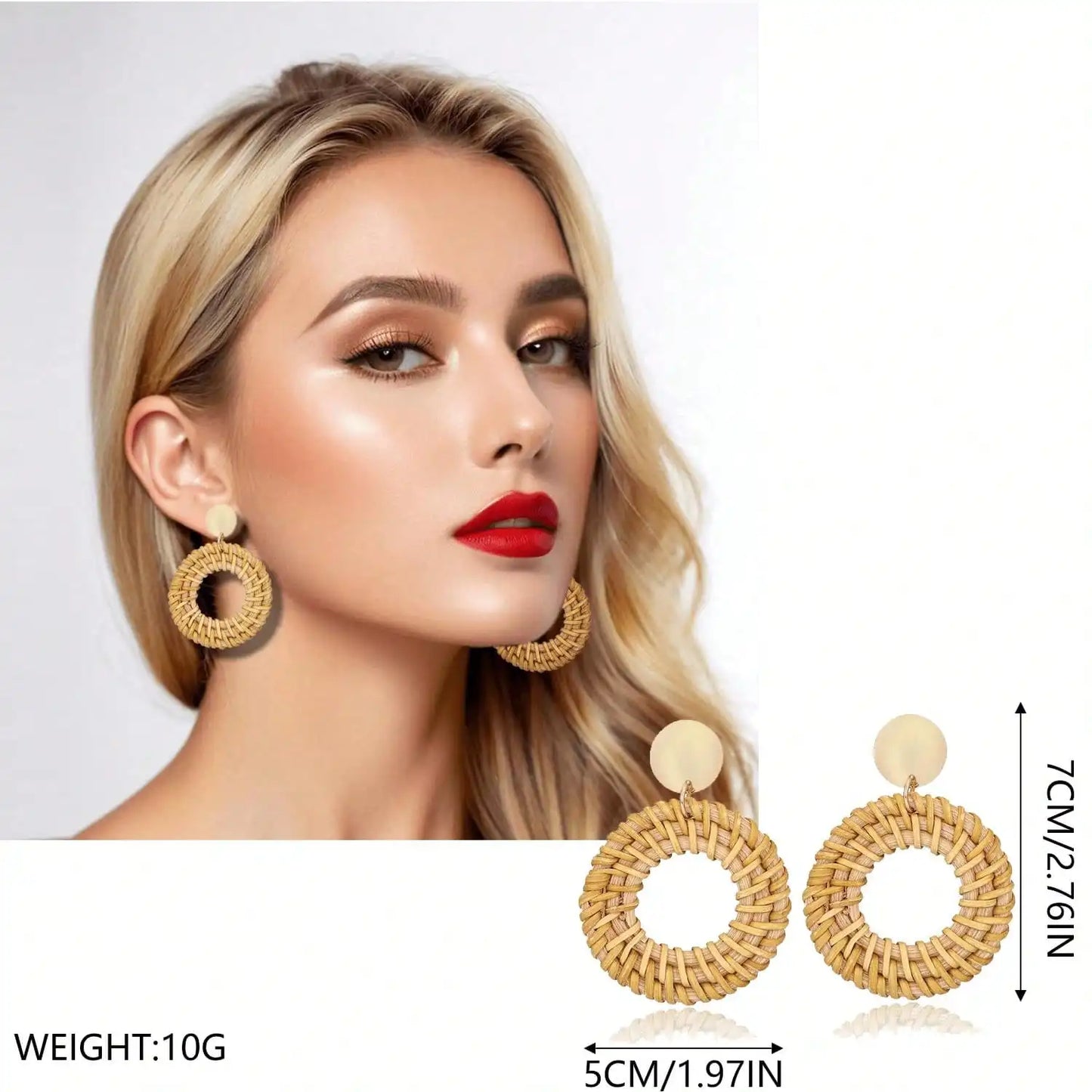 Geometric Teardrop and Hoop Dangle Earrings Set Pack