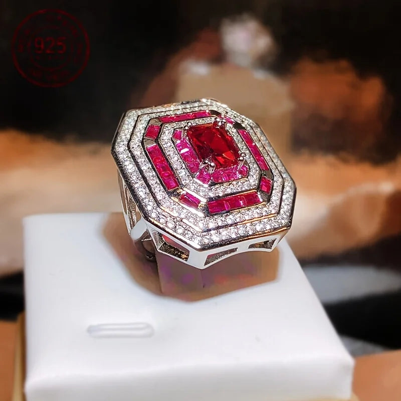 Zircon Silver Ring for Women Wedding and Fine Jewelry