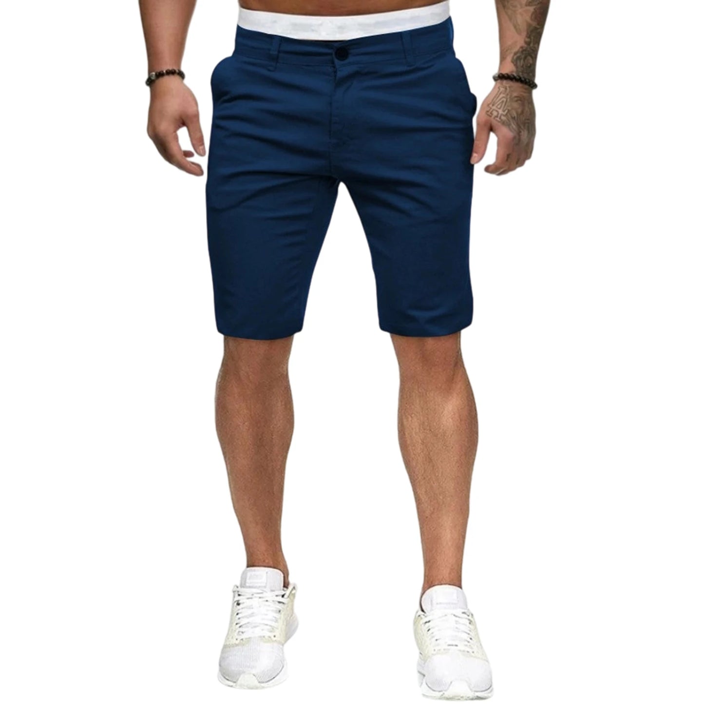 Mens Casual Solid Color Low Waist Shorts With Pockets Summer