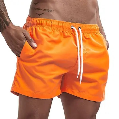 Men's Quick Dry Swim Shorts With Pockets And Drawstring