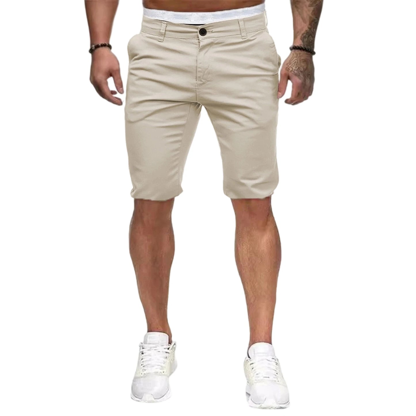 Mens Casual Solid Color Low Waist Shorts With Pockets Summer