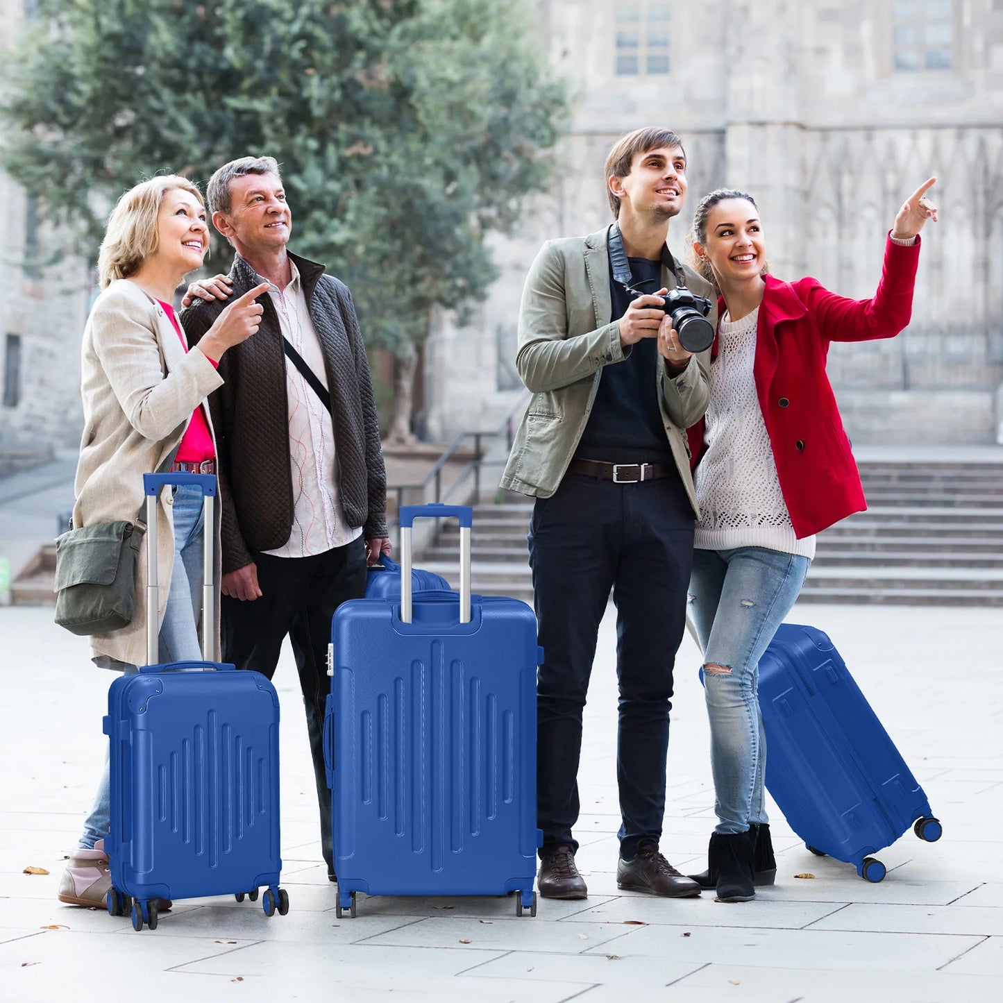 4-In-1 ABS Premium Luggage Set With Iron Tie Rod