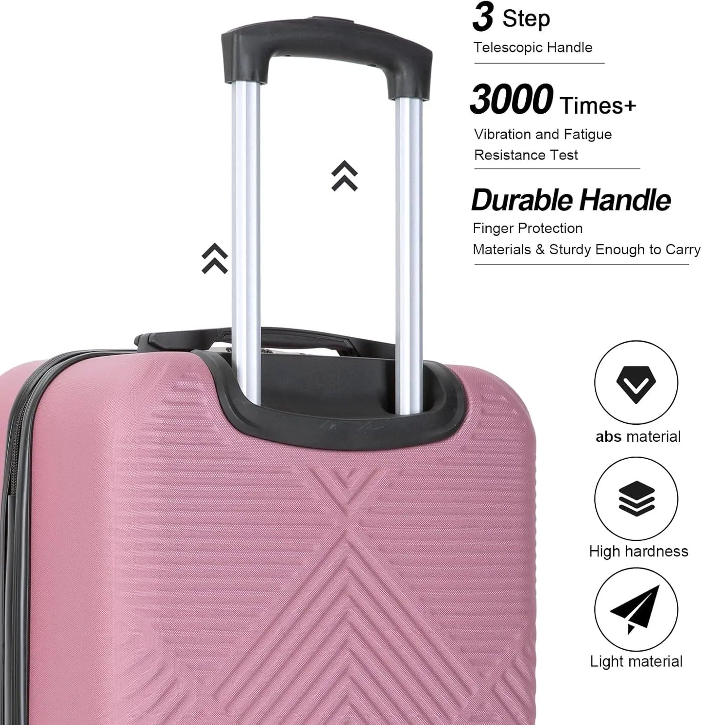 2 Piece ABS Hard side Luggage Set With Spinner Wheels