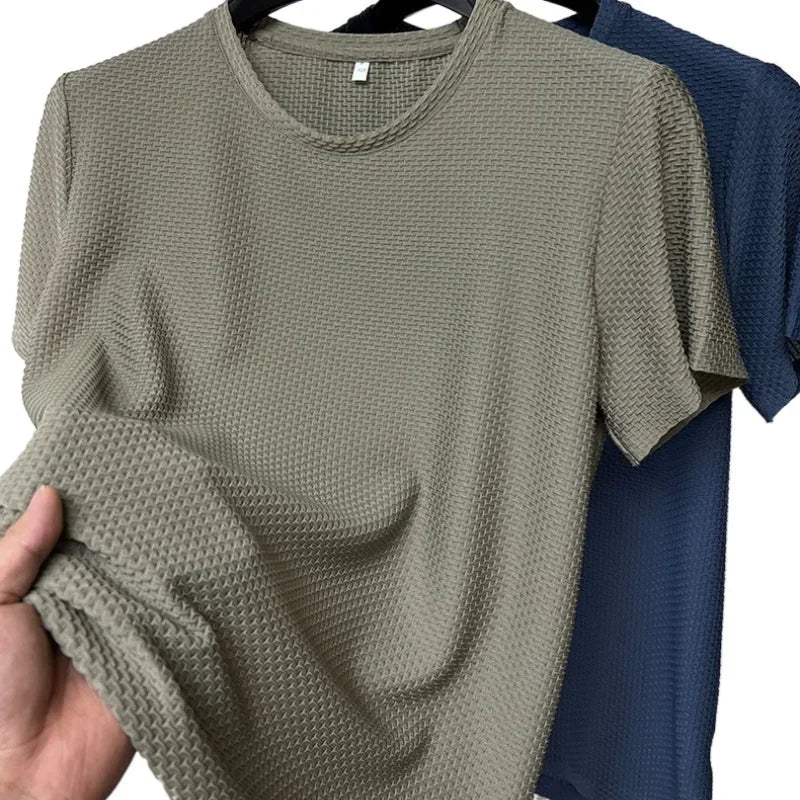 Men's Short Sleeve T Shirt Breathable Polyester