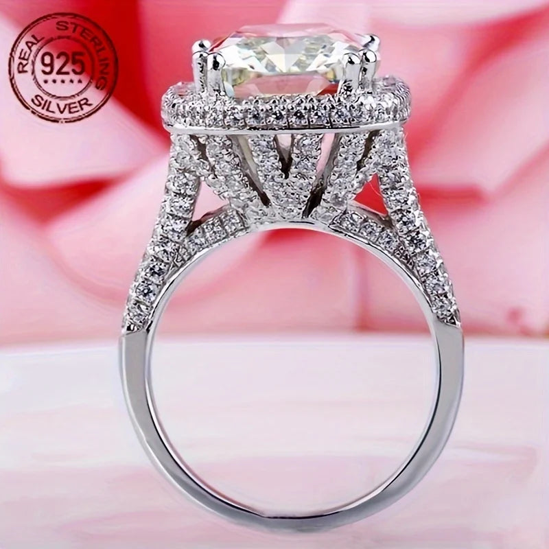 Sterling Silver Cushion Cut Cubic Zirconia Rings