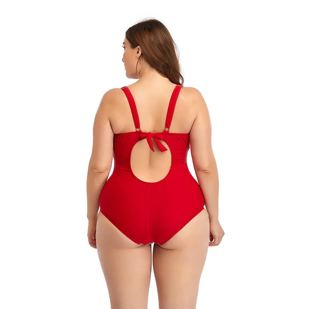 Women's Floral Pattern One Piece Swimsuit Polyester Elastane