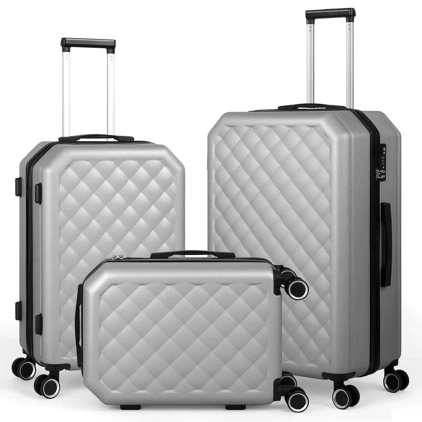 Soft side Spinner Luggage Set Travel Suitcases
