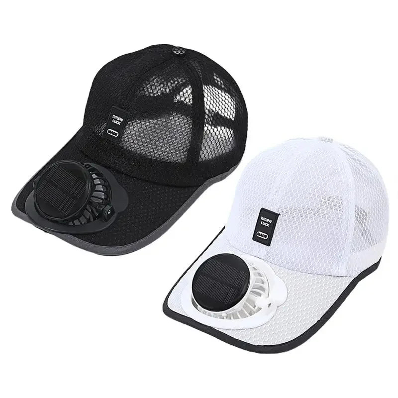 Breathable Sun Hat With USB Solar Fan Unisex Outdoor Sun Protection