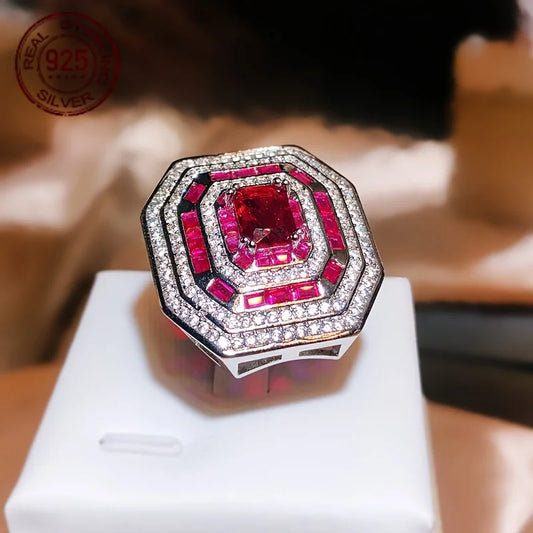 Zircon Silver Ring for Women Wedding and Fine Jewelry